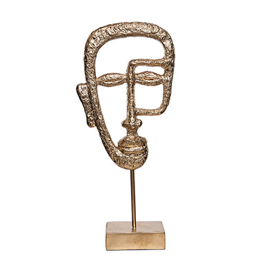 Escultura Face Dourada 34cm