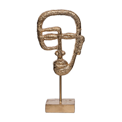Escultura Face Dourada 32cm