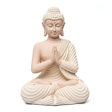 Escultura Buda Creme 25cm