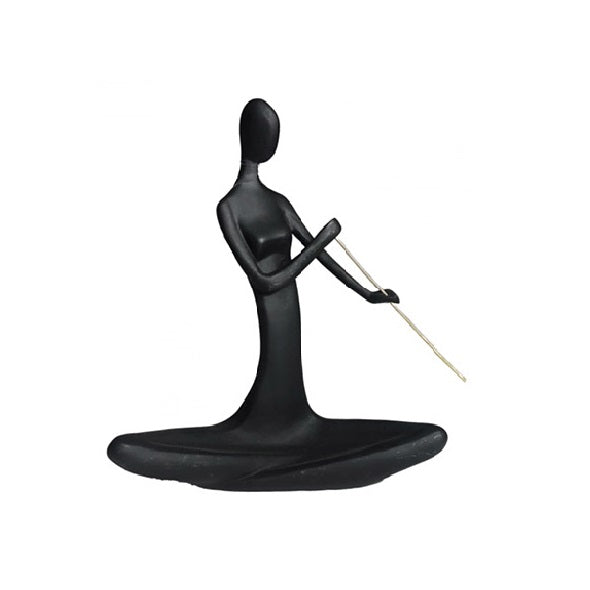 Escultura Figura Tocando Flauta 20cm
