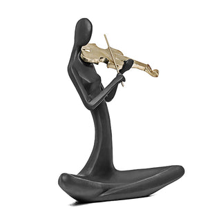 Escultura Figura Tocando Violino 20cm