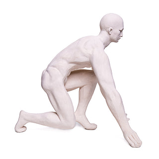 Escultura Atleta Creme 25cm