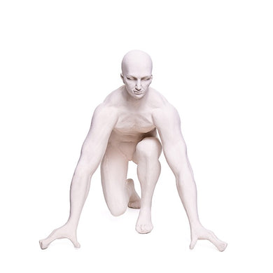 Escultura Atleta Creme 25cm