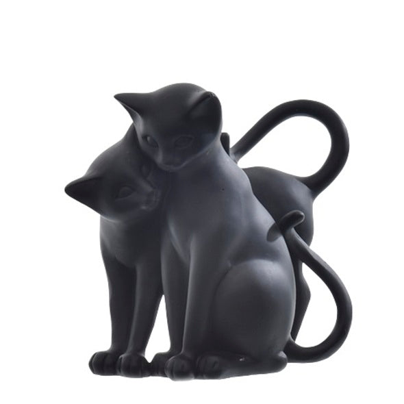 Escultura Casal Gato 17cm