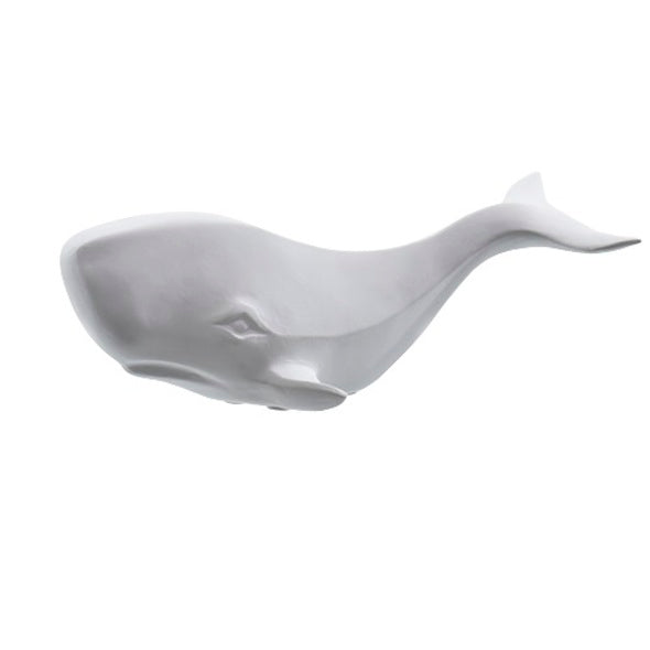 Escultura Baleia Pedra Branca 26x9cm
