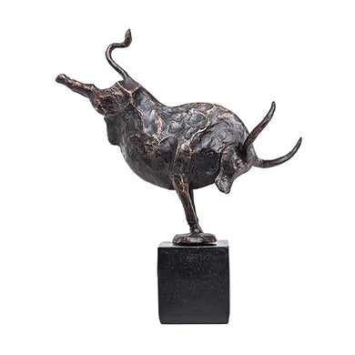 Escultura Touro Na Base 38cm