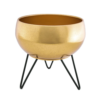 Cachepot Dourado C/ Suporte 20cm