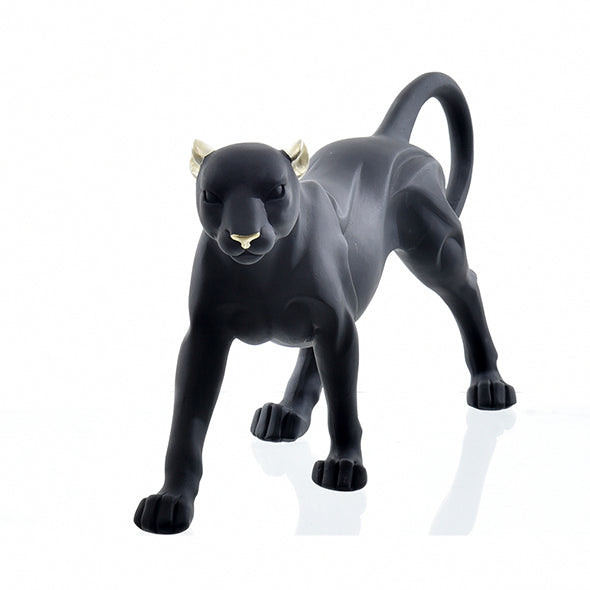 Escultura Pantera Preta 35x17cm