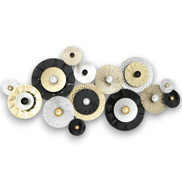 Escultura de Parede Circulos 135x7x64cm