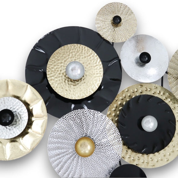 Escultura de Parede Circulos 135x7x64cm