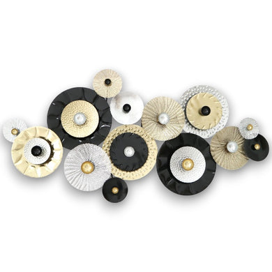 Escultura de Parede Circulos 135x7x64cm