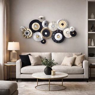 Escultura de Parede Circulos 135x7x64cm