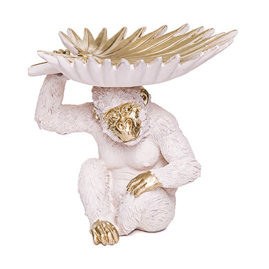 Escultura Macaco C/ Centro Creme 19x18cm