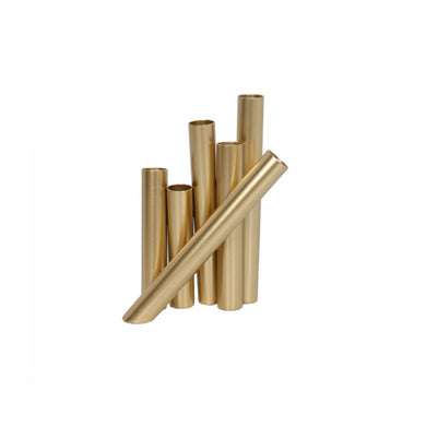 Vaso Tubes Dourado 14x20cm