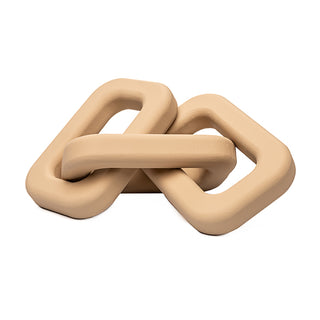 Escultura Corrente Bege 32x10cm