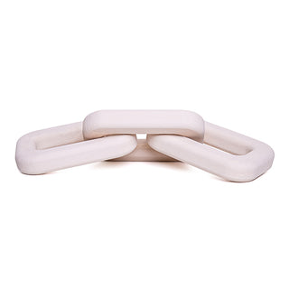 Escultura Corrente Creme 32x10cm