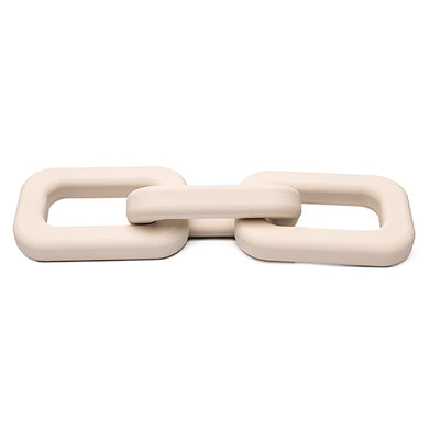 Escultura Corrente Creme 32x10cm