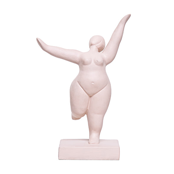 Escultura Bailarina Bege 18cm