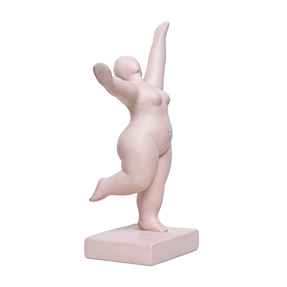 Escultura Bailarina Bege 18cm