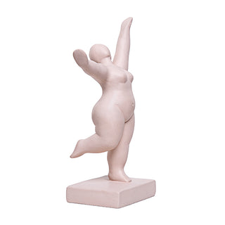 Escultura Bailarina Bege 18cm