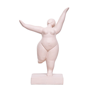 Escultura Bailarina Bege 18cm