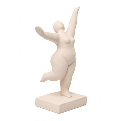 Escultura Bailarina Bege 18cm