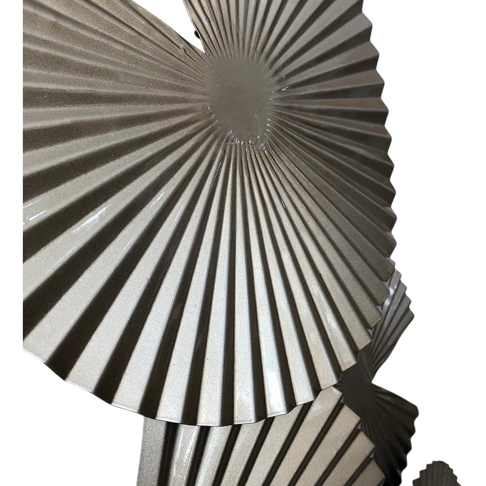 Escultura de Parede Leques Champagne 100x7x59cm