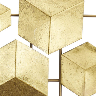 Escultura de Parede Cubos 3d 110x4x62cm