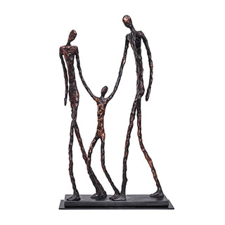 Escultura Pai e Mae C/ Filho 48cm