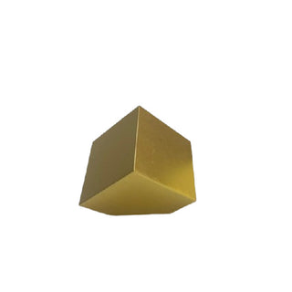 Escultura Cubo 3d Dourado 10cm