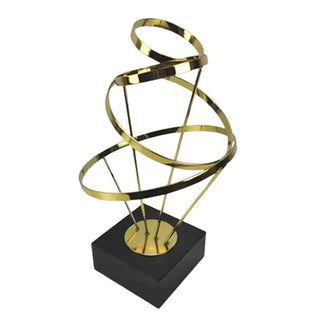Escultura Argolas Douradas Na Base 20x36cm