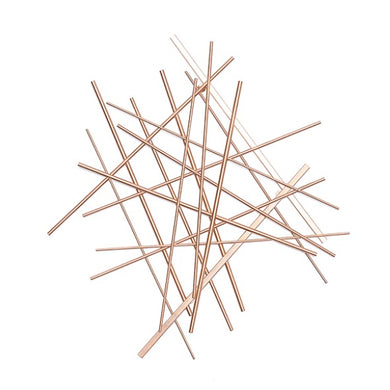 Escultura de Parede Geometrica Gold 67x4x72cm