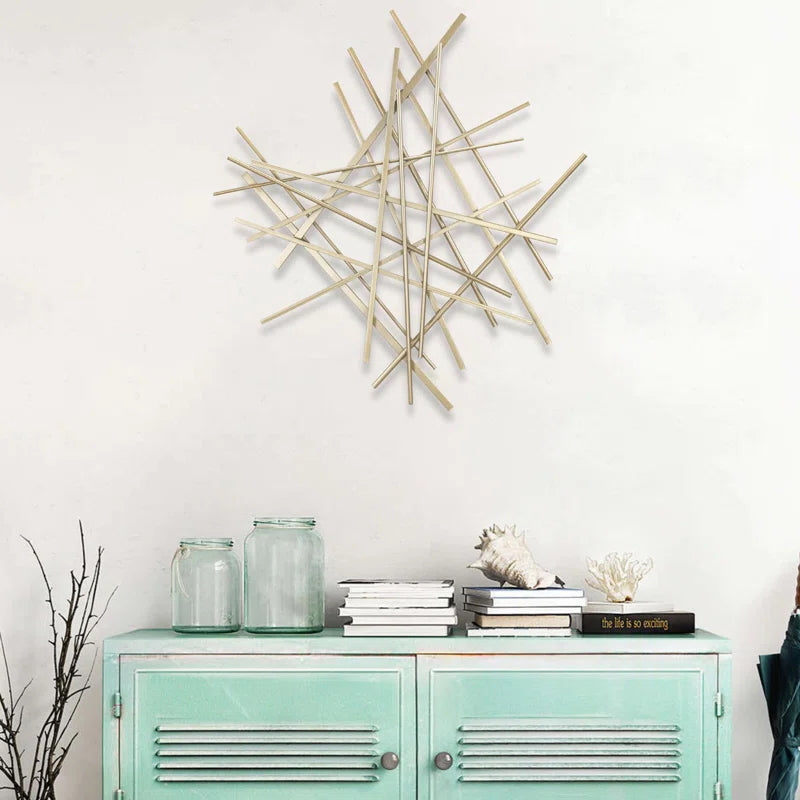 Escultura de Parede Geometrica Champ 67x4x72cm