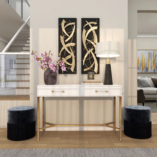 Jg. 2 Esculturas de Parede Fitas 66x4x100cm