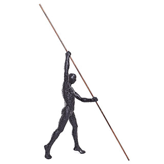 Escultura Atleta C/ Vara 54cm