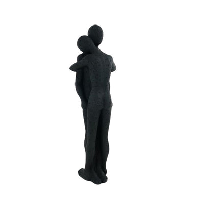 Escultura Casal Abracado Pto 49cm