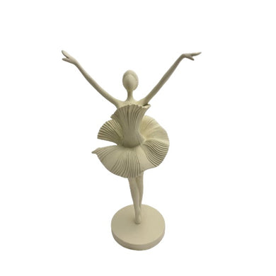 Escultura Bailarina Maos Levantadas Abstrata 37cm