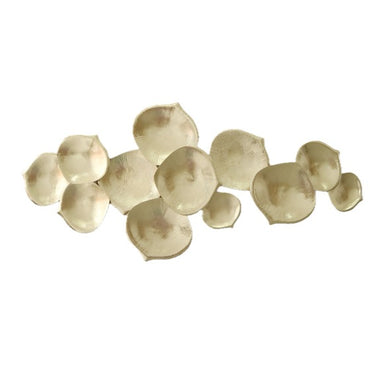 Escultura de Parede Petalas Douradas 110x6x50cm