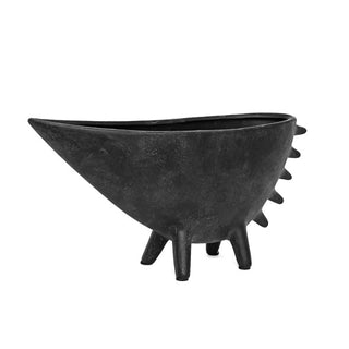 Centro de Mesa Canoa Preto 27x13cm