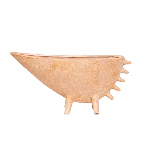 Centro de Mesa Canoa Bege 27x13cm