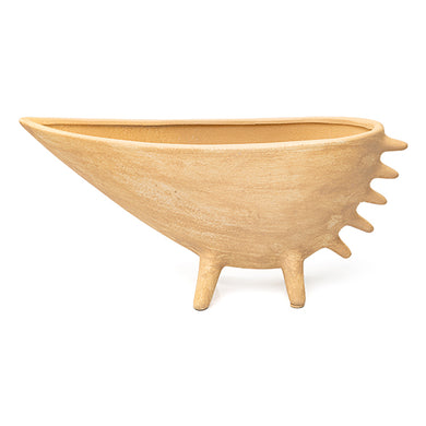 Centro de Mesa Canoa Bege 27x13cm