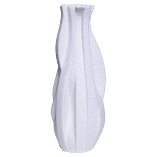 Vaso Sinuoso Branco Areia 31cm