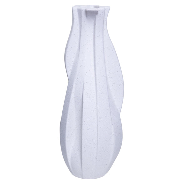Vaso Sinuoso Branco Areia 41cm