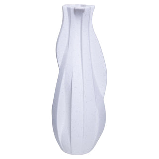 Vaso Sinuoso Branco Areia 41cm