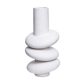 Vaso Espiral Branco Areia 29cm