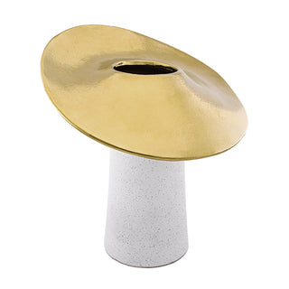 Vaso Chapeu Dourado 29cm