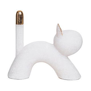 Escultura Gato Em Pedra 13cm
