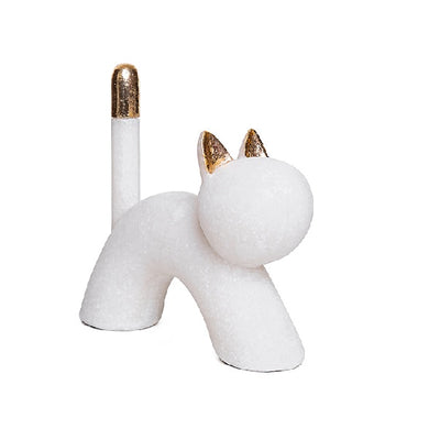 Escultura Gato Em Pedra 13cm
