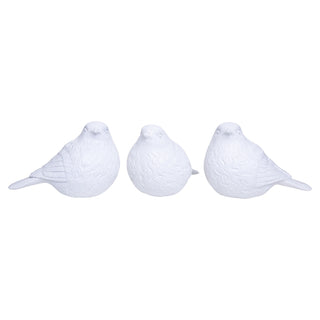 Escultura Passarinho Branco Ass3