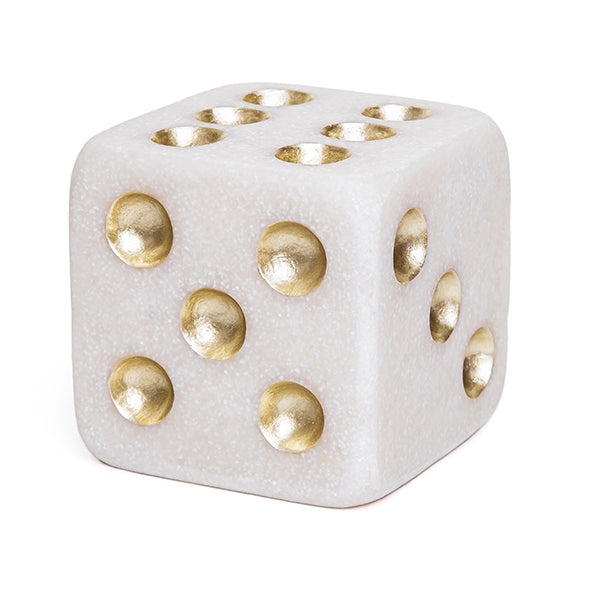Escultura Dado Em Pedra 12cm